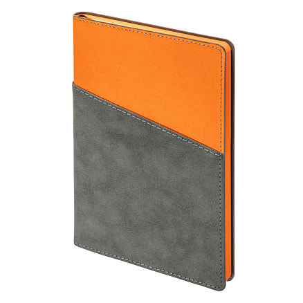 Ежедневник Flexy Smart Porta Nuba Latte A5, Серый/Оранжевый-2