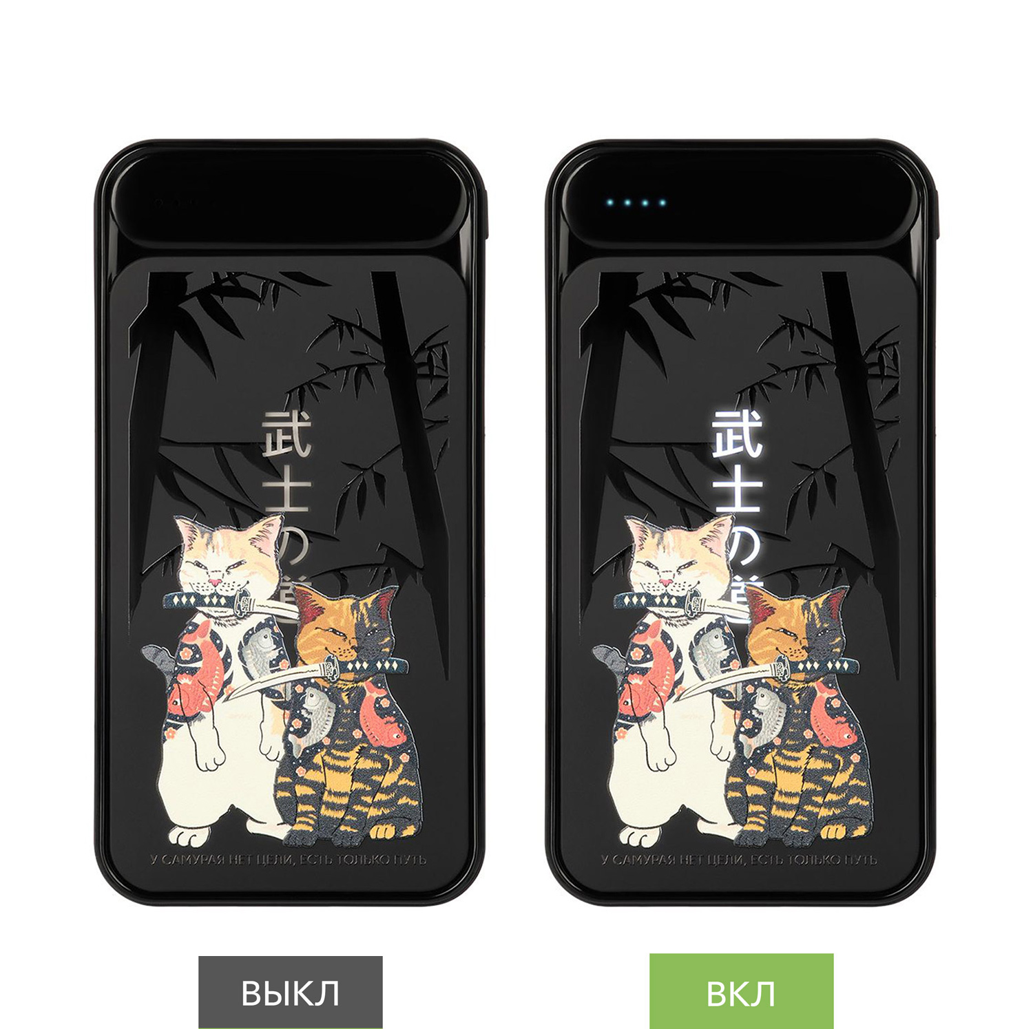 Внешний аккумулятор с подсветкой Старлайт Плюс PB (Starlight Plus PB) 10000 mAh, черный-7