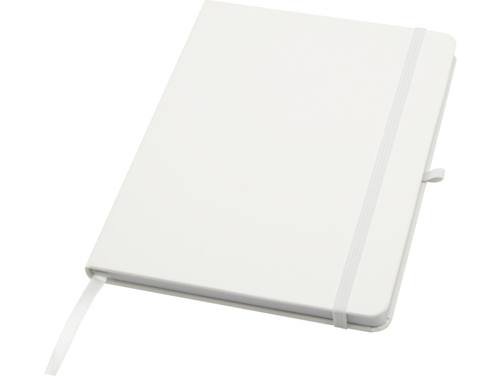 Teak блокнот А5 из переработан. материала в твердой обложке с линован. страницами - Белый-0