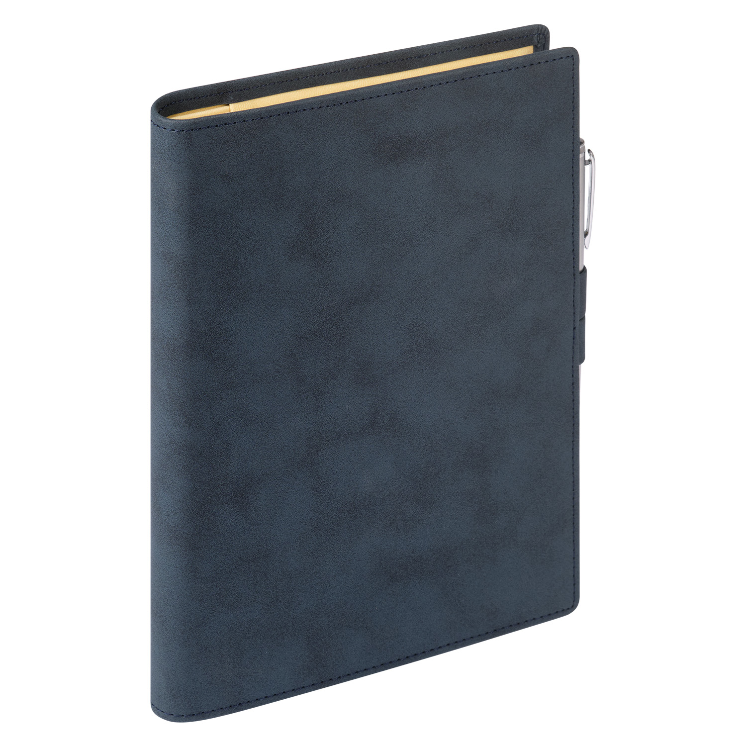 Ежедневник-портфолио Клип (Clip NEO) недатированный в подарочной коробке, синий (в комплекте ручка Sonata BP серебро)-4