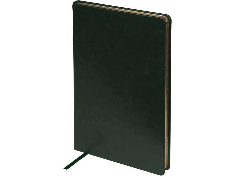 Ежедневник недатированный А5 Megapolis Nebraska, зеленый с золотым обрезом-0