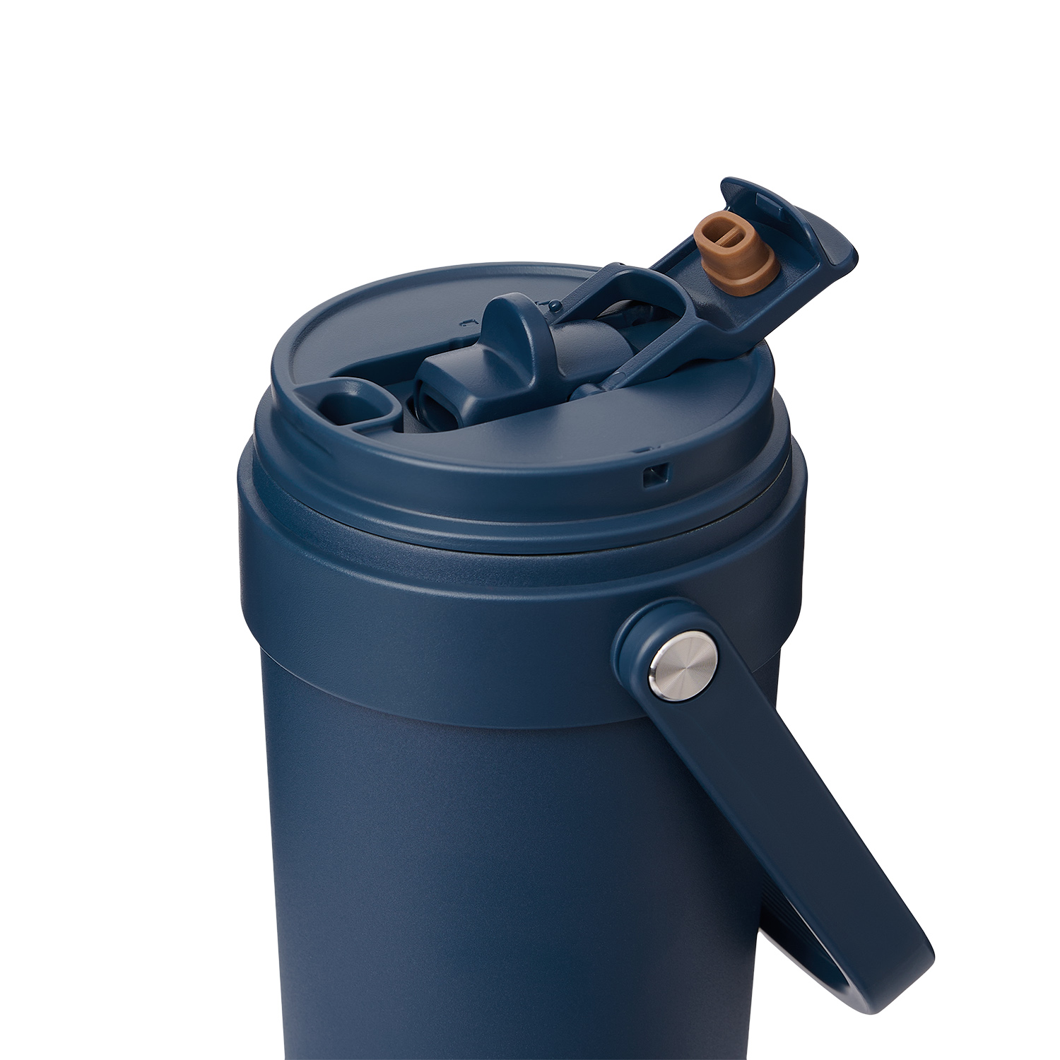 Термокружка вакуумная Solo, синяя-4