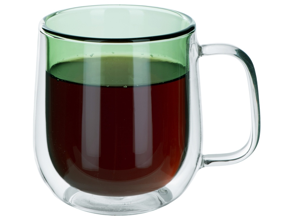 Цветная кружка Ubud с двойными стенками, зеленый-3