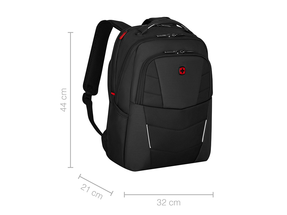 Рюкзак WENGER ALTAIR 15.6, черный, переработанный ПЭТ/Полиэстер, 32х21х44 см, 22 л.-8