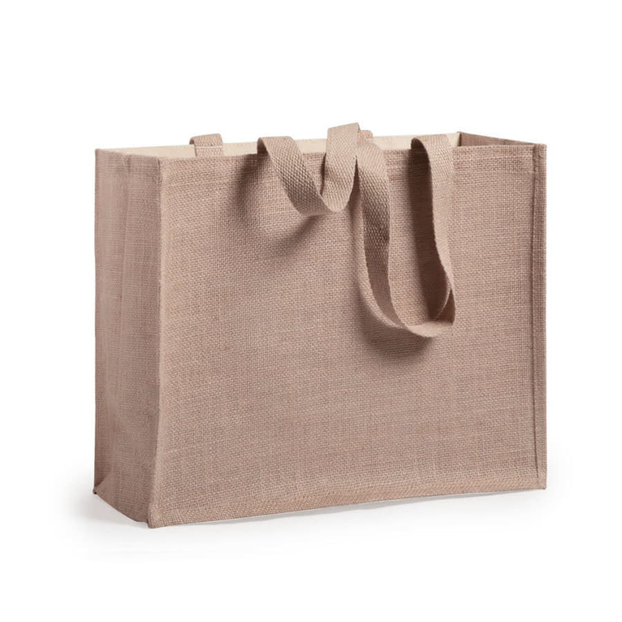 Большая сумка для покупок ROTIN из джута и хлопка, бежевый-2