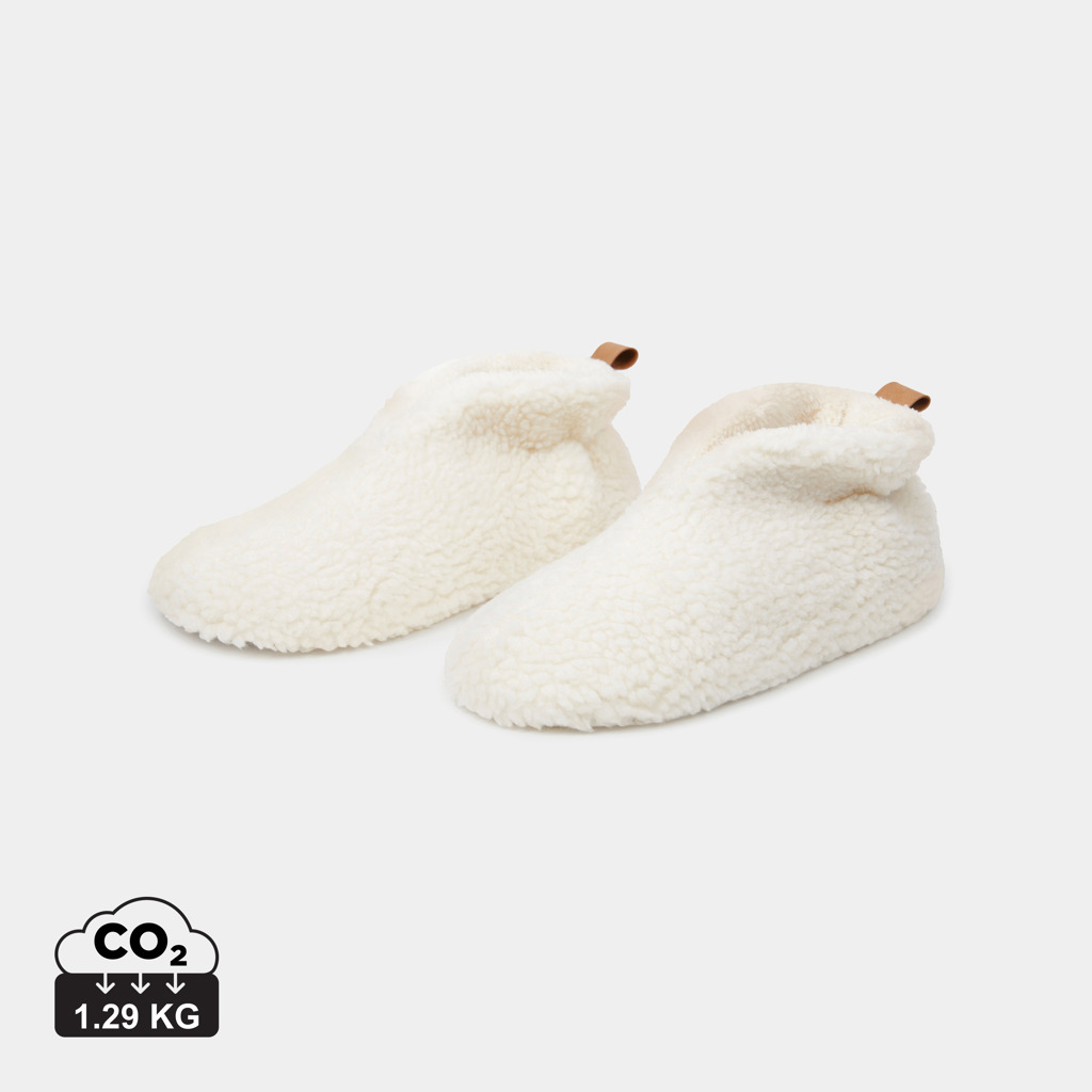 Тапочки VINGA Santos с мягким ворсом из rPET RCS, L/XL кремовый-8