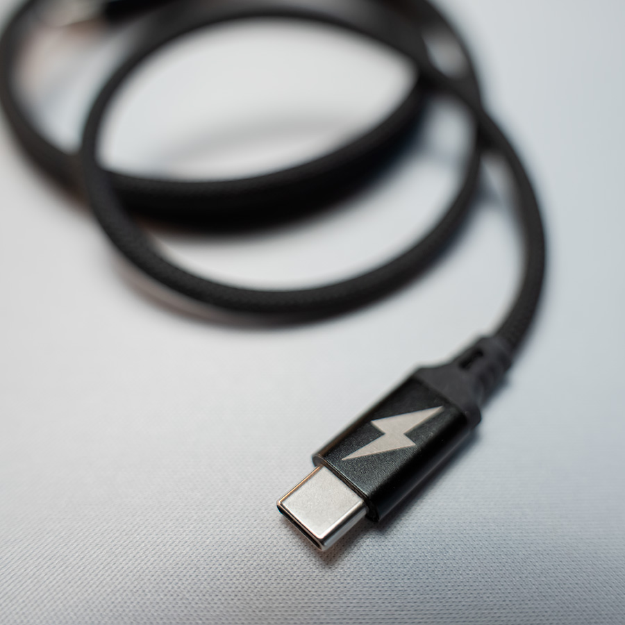 Кабель COIL магнитный для зарядки и передачи данных, 100Вт, 480Мб/с, нейлоновая оплетка, черный, черный-3