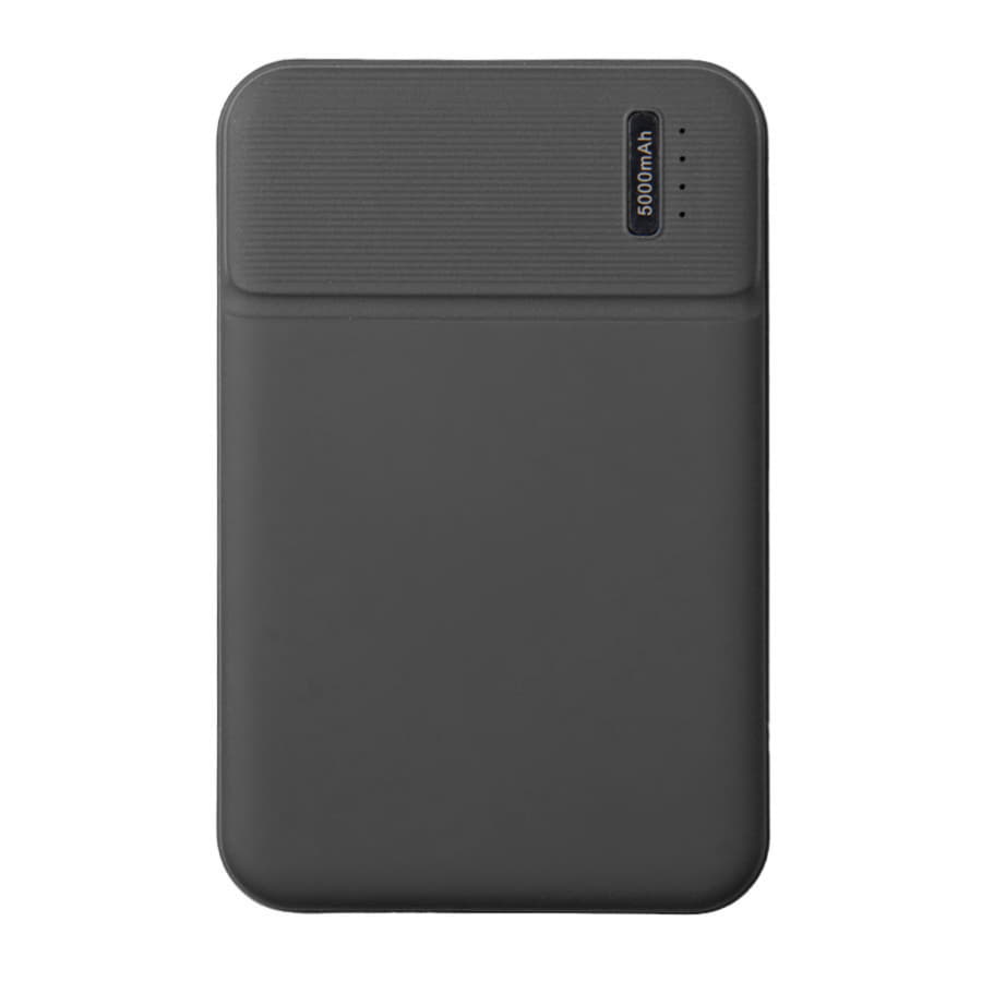 Универсальный аккумулятор Flash 5 (5000 мАч) с подсветкой и soft touch, черный, 9,8х6.3х1,3 см, черный-2