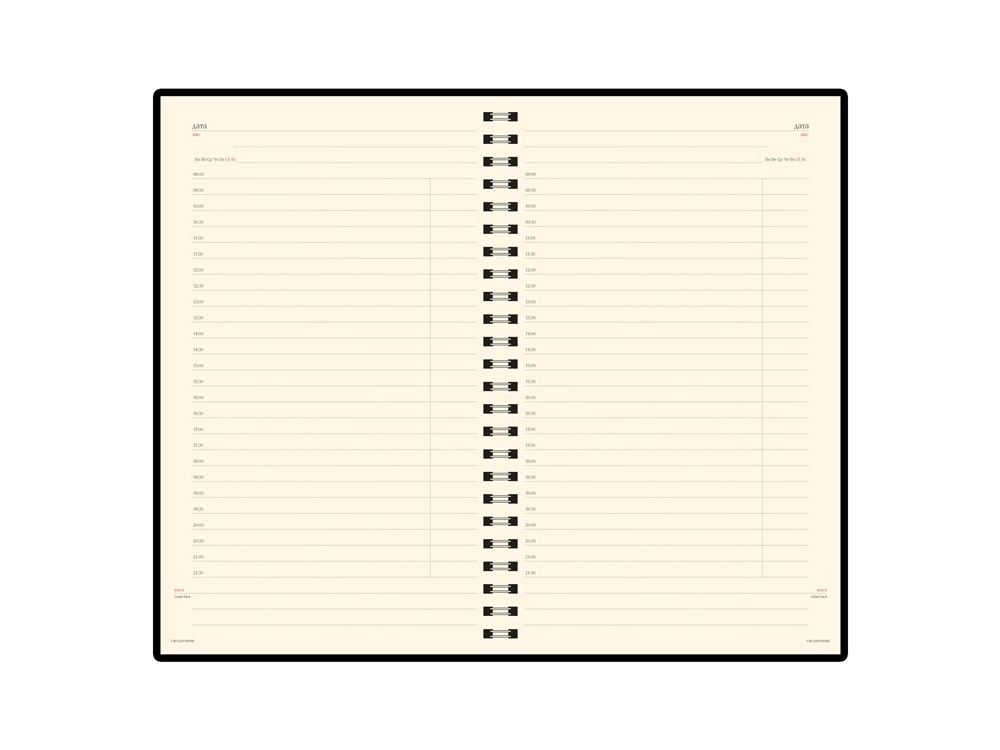 Ежедневник А5 недатированный Milano, красный-1