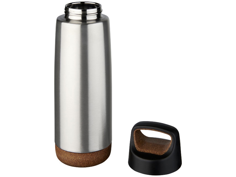 Спортивная медная бутылка с вакуумной изоляцией Valhalla объемом 600 мл, серебристый-2