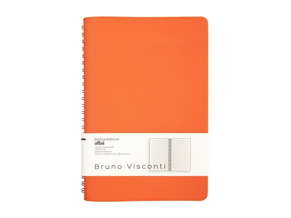 Ежедневник недатированный А5 Alba, оранжевый-1