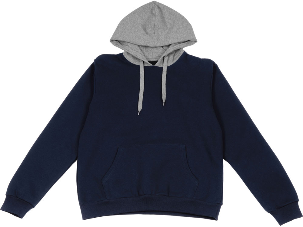 Толстовка с капюшоном Amsterdam мужская, темно-синий/серый меланж-7