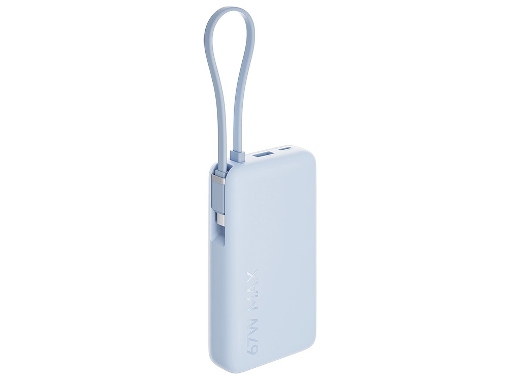 Внешний аккумулятор со встроенным кабелем Xiaomi 67W Power Bank 10000 (Integrated Cable) Ice Blue-2