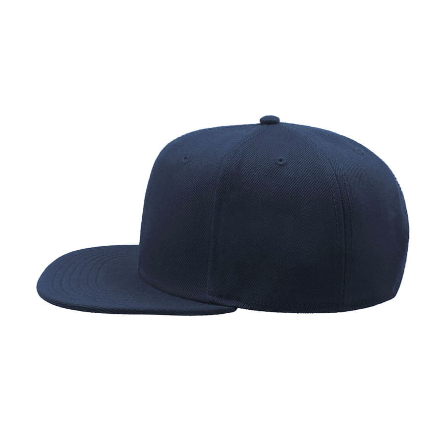 Бейсболка SNAP BACK, 6 клиньев, пластиковая застежка, темно-синий-3