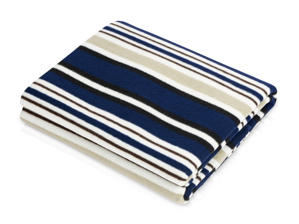 Плед в полоску в сумке Junket, синий-2