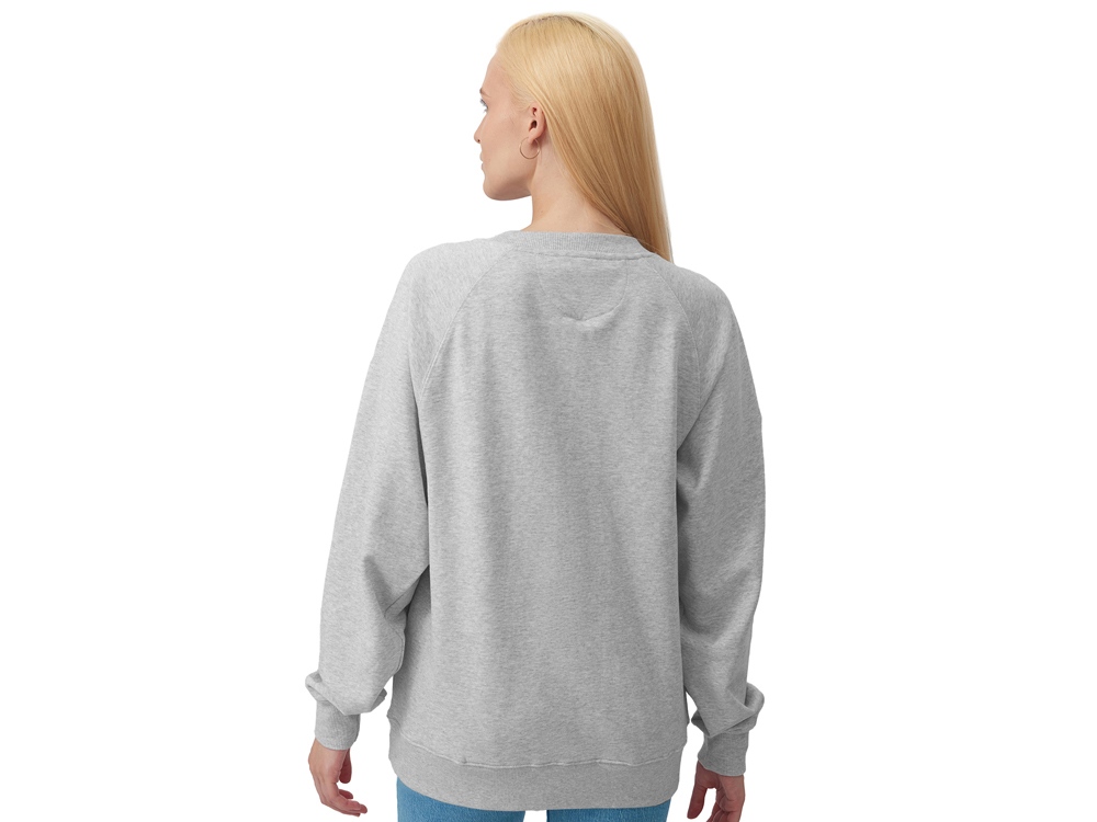 Свитшот оверсайз с рукавом реглан Belgrade, унисекс, серый меланж-6