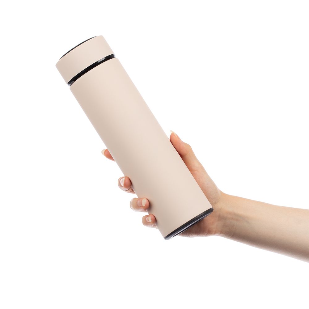 Термос с ситечком Percola, бежевый-3