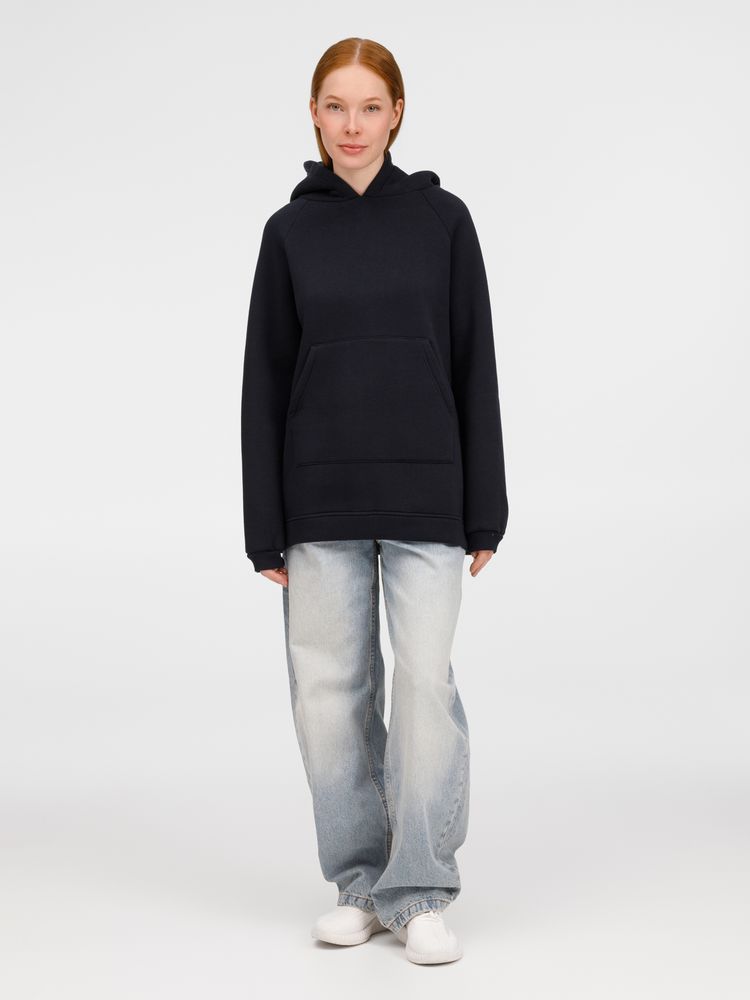 Худи унисекс оверсайз Easy Street, темно-синее-7