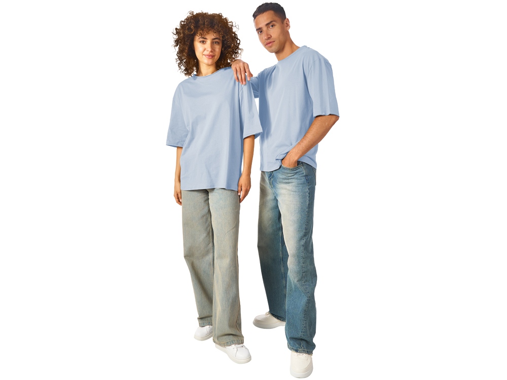 Футболка оверсайз Liyon унисекс, небесно-голубой-5