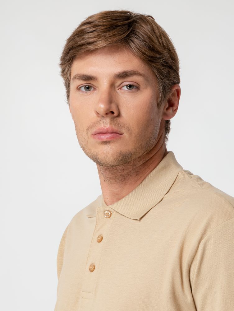 Рубашка поло мужская Summer 170, бежевая-3