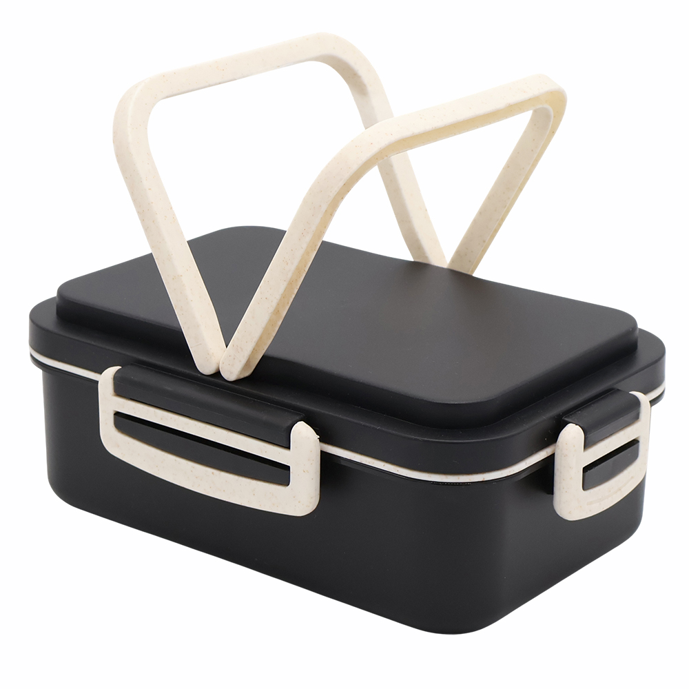 Ланчбокс (контейнер для еды) Inar из пшеничного волокна, Чёрный.-2