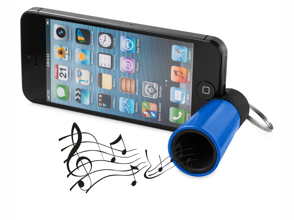 Усилитель-подставка для смартфона Sonic, ярко-синий-3