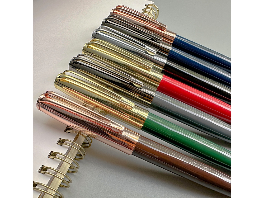 Ручка металлическая шариковая Napoli, зеленый/золотистый-5