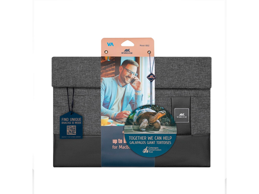 RIVACASE 8802 black melange чехол для MacBook Pro/MacBook Air 13 / 12-8