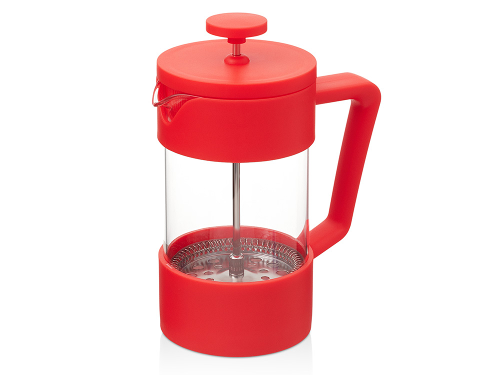 Пластиковый френч-пресс Intense, 600мл, красный-0