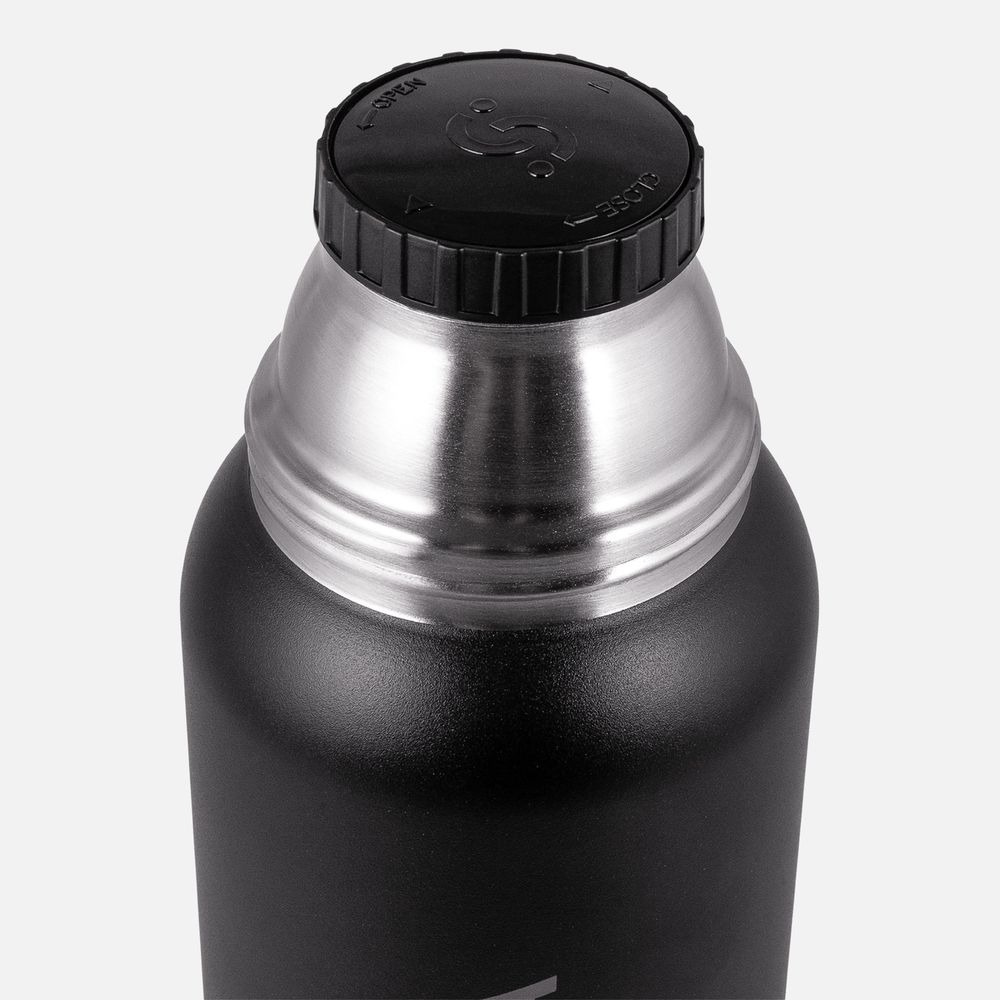 Термос Relaxika 1000 со стикерпаком, черный-2