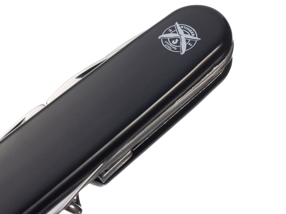 Нож перочинный Stinger, 90 мм, 11 функций, материал рукояти: АБС-пластик (чёрный)-4
