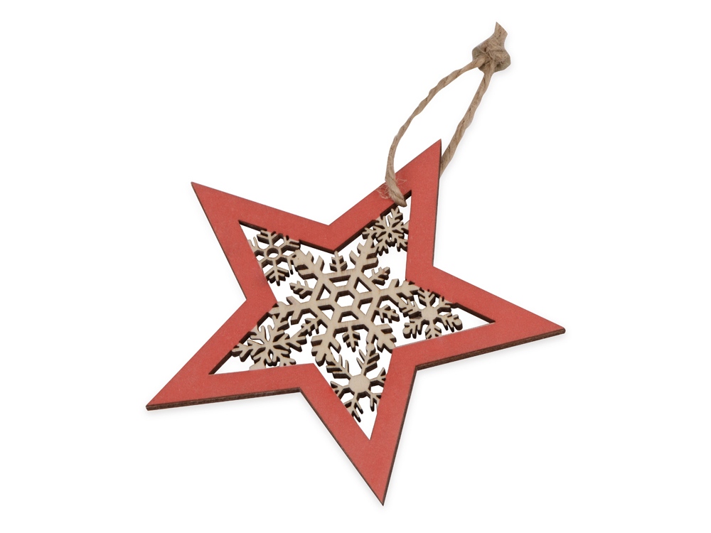 Подвеска деревянная Звездочка-0