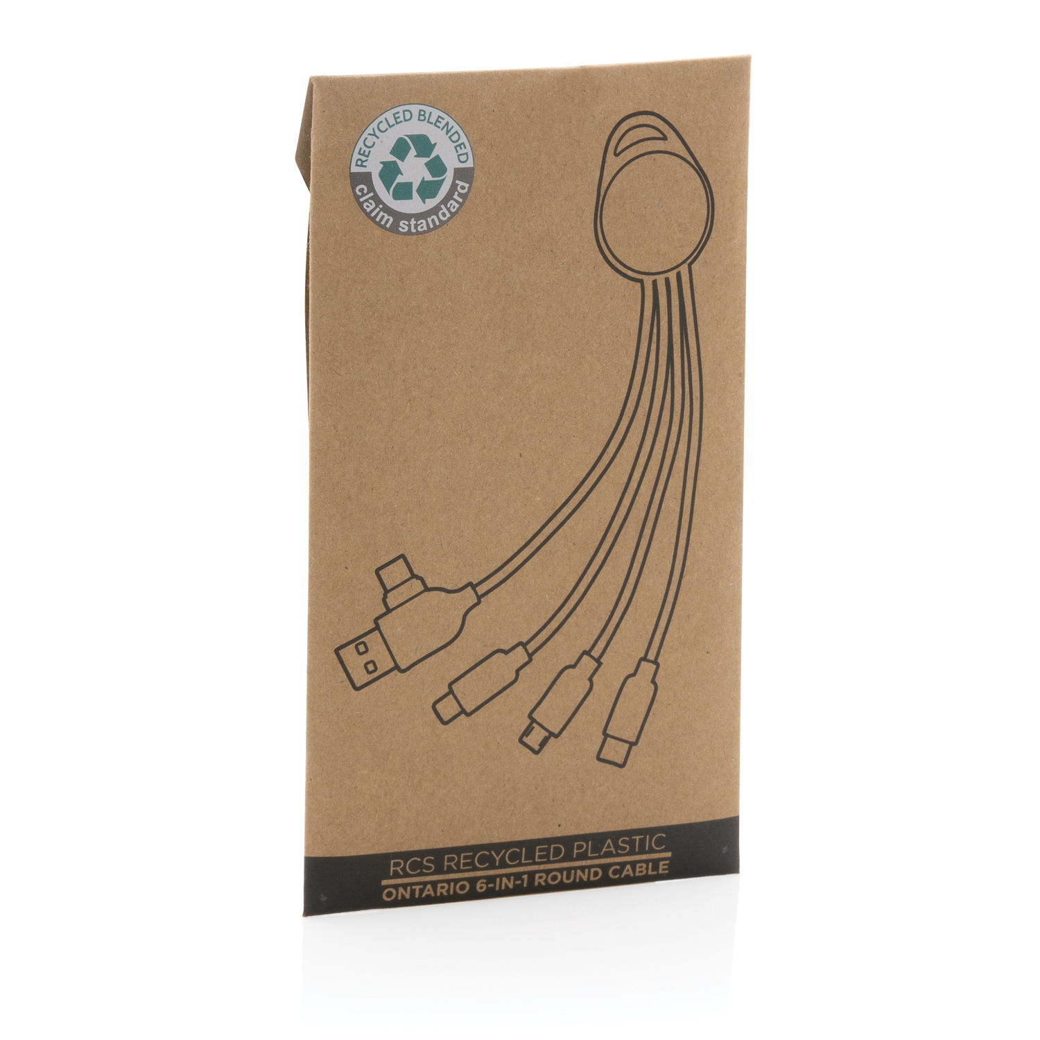 Круглый кабель Ontario 6-в-1 из переработанного пластика RCS-8