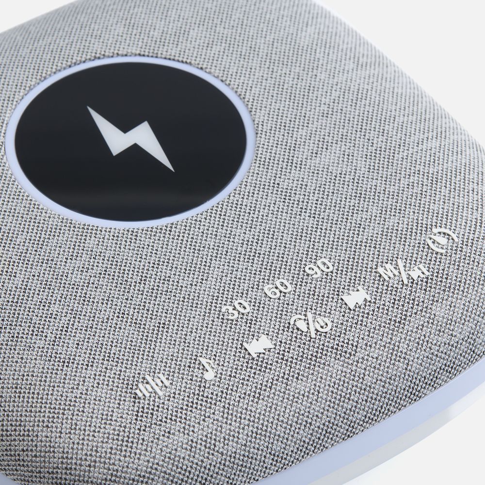 Bluetooth-колонка с беспроводной зарядкой и подсветкой Terrafonic, серая-3