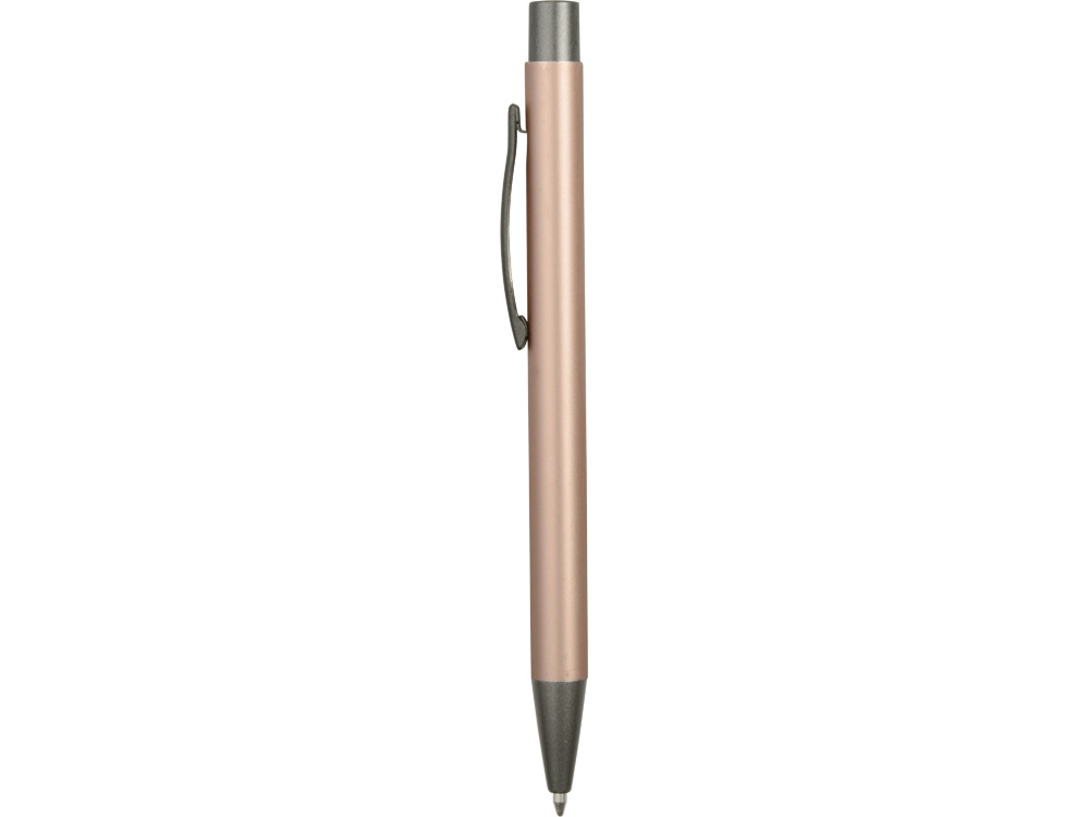 Ручка металлическая soft touch шариковая Tender, розовое золото/серый-2