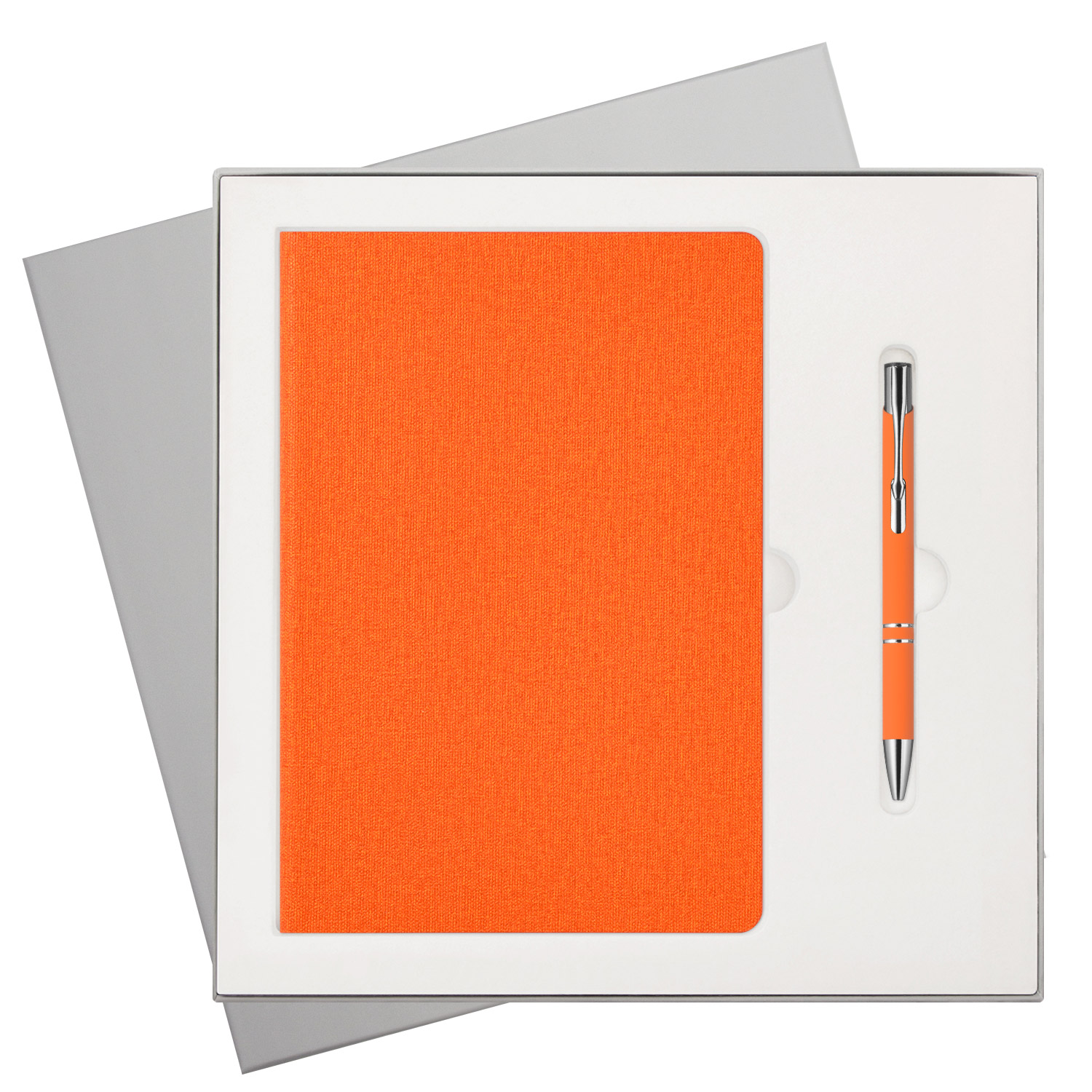 Подарочный набор Tweed, оранжевый (ежедневник, ручка)-0