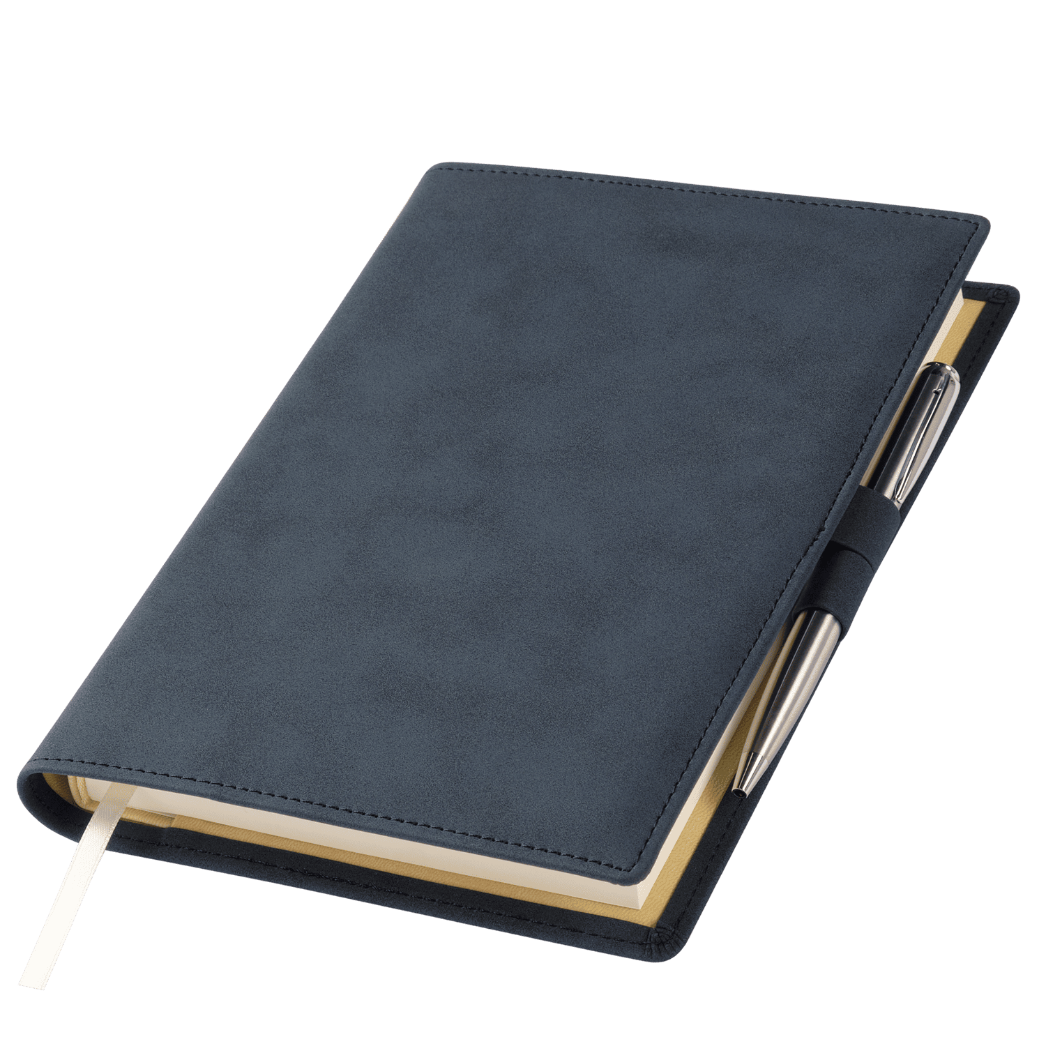 Ежедневник-портфолио Клип (Clip NEO) недатированный в подарочной коробке, синий (в комплекте ручка Sonata BP серебро)-1