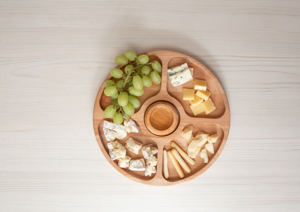 Менажница круглая, 23см, бук, светло-коричневый-2