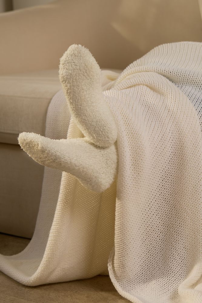 Плед Knitly, белый-3