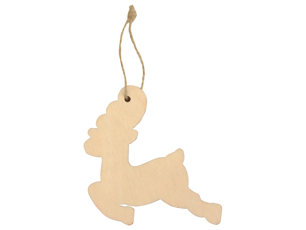 Подвеска деревянная Рождественский олень-2