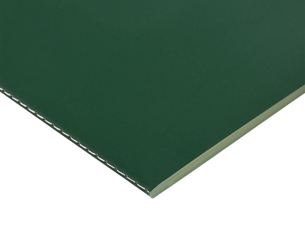 Бизнес-тетрадь А5 Pragmatic Contrast, 40 листов в клетку, темно-зеленый с салатовым срезом-1