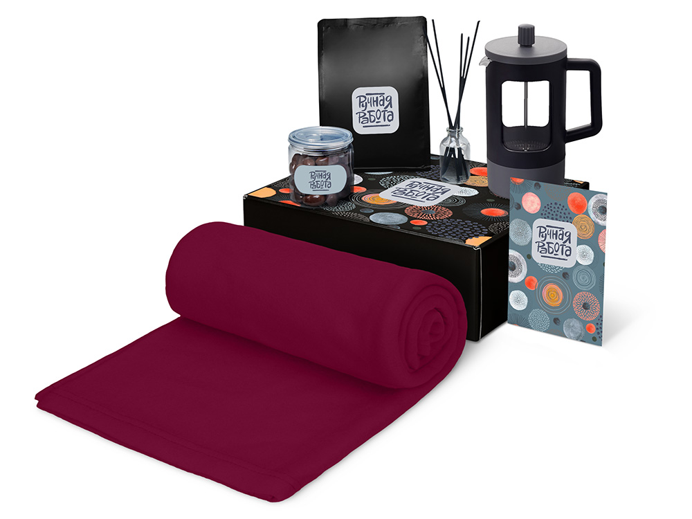 Подарочный набор Re:y. Vive с пледом, френч-прессом и кофе-0