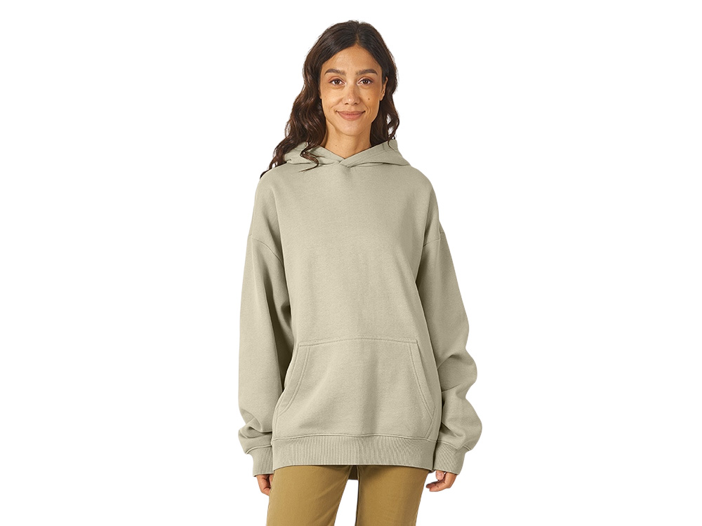 Толстовка с капюшоном оверсайз Berlin унисекс, оливковый-2