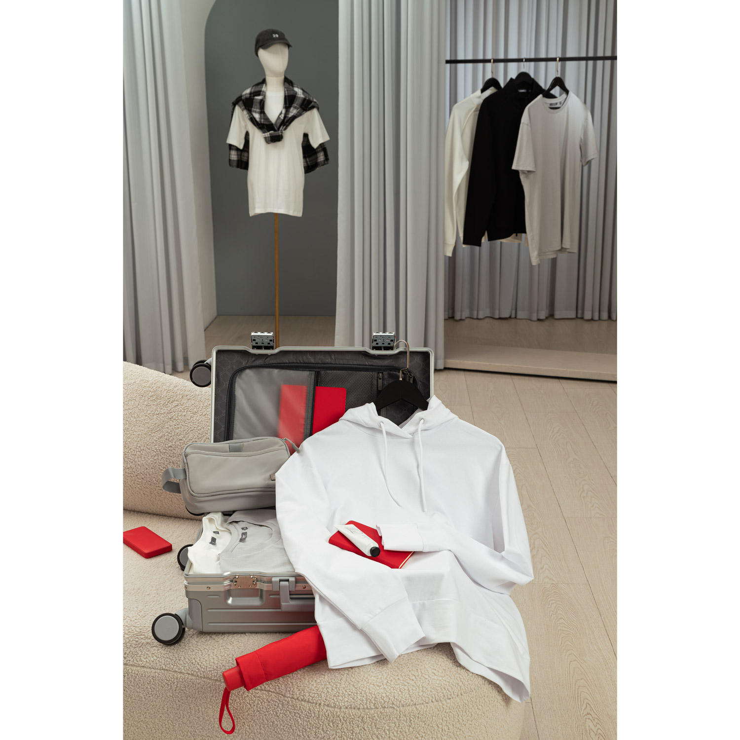 Зонт складной Атланта (Atlanta), красный-12