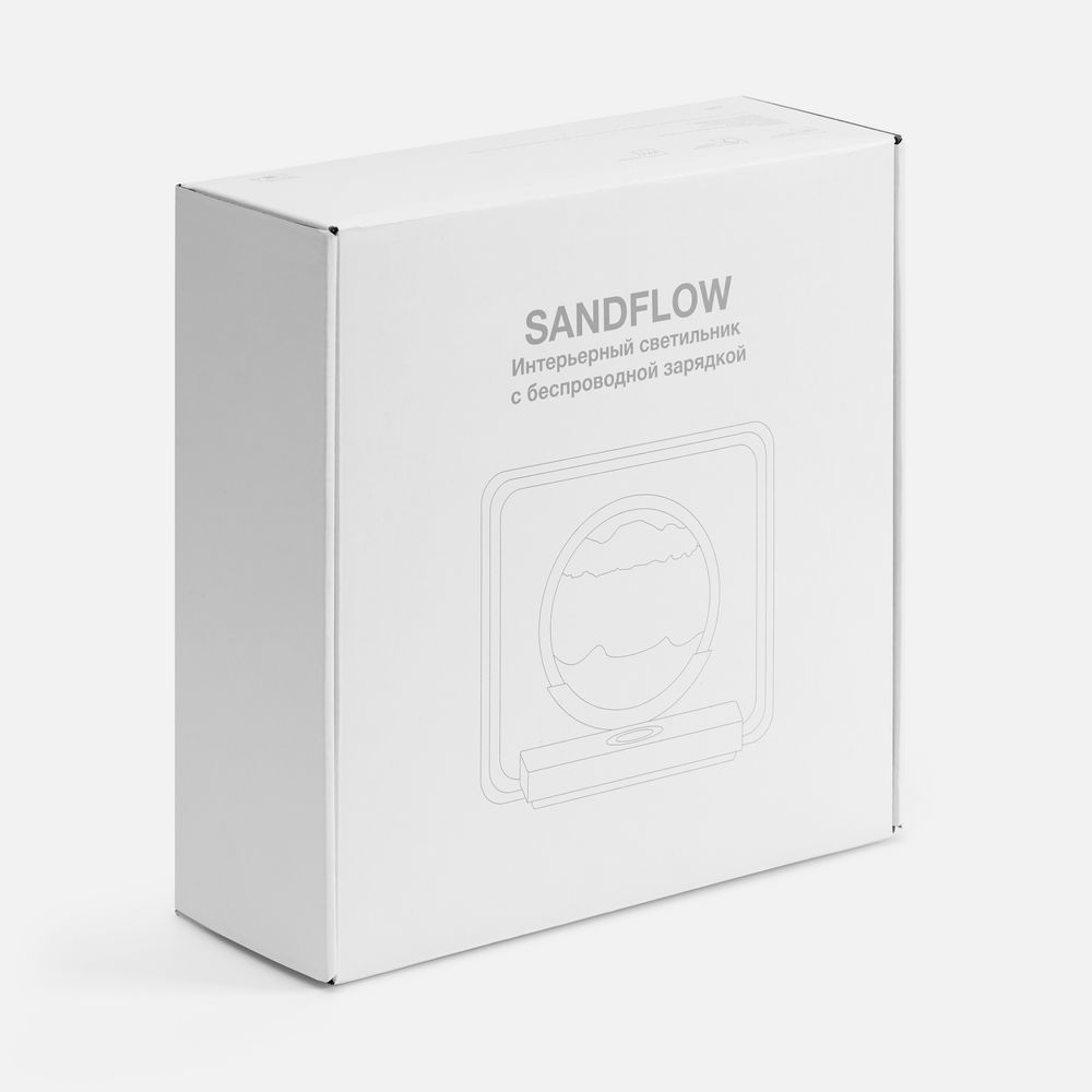 Интерьерный светильник с беспроводной зарядкой Sandflow, белый-6