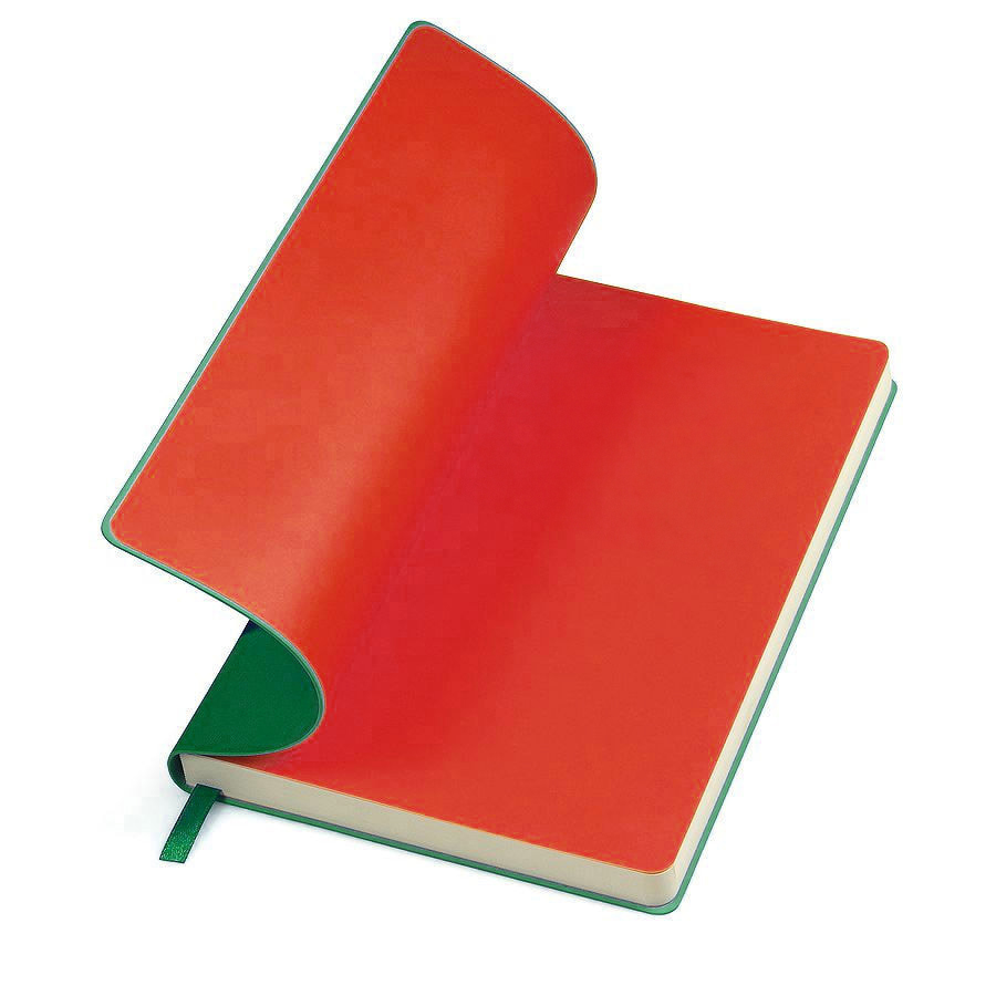 Ежедневник недатированный "FunkyPlan", 130*210 мм, зеленый, красный форзац, в линейку, зеленый, красный-5