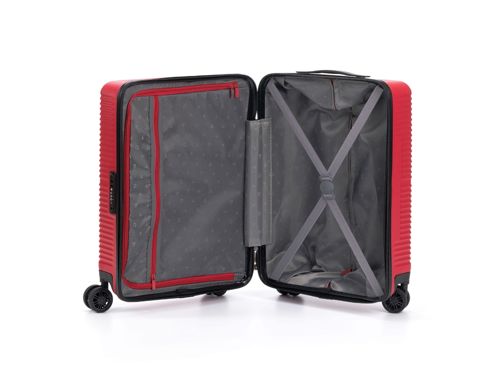 Чемодан TORBER Elton, красный, ABS-пластик, 38 х 24 х 54 см, 35 л-3