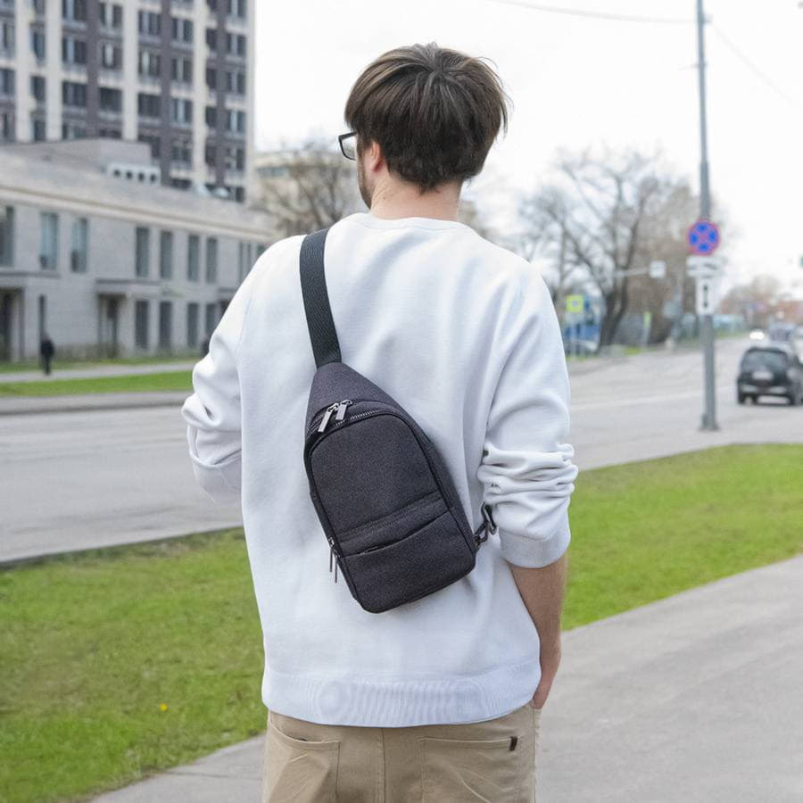 Сумка на плечо CORE, серый, 100% полиэстер , серый, голубой-10