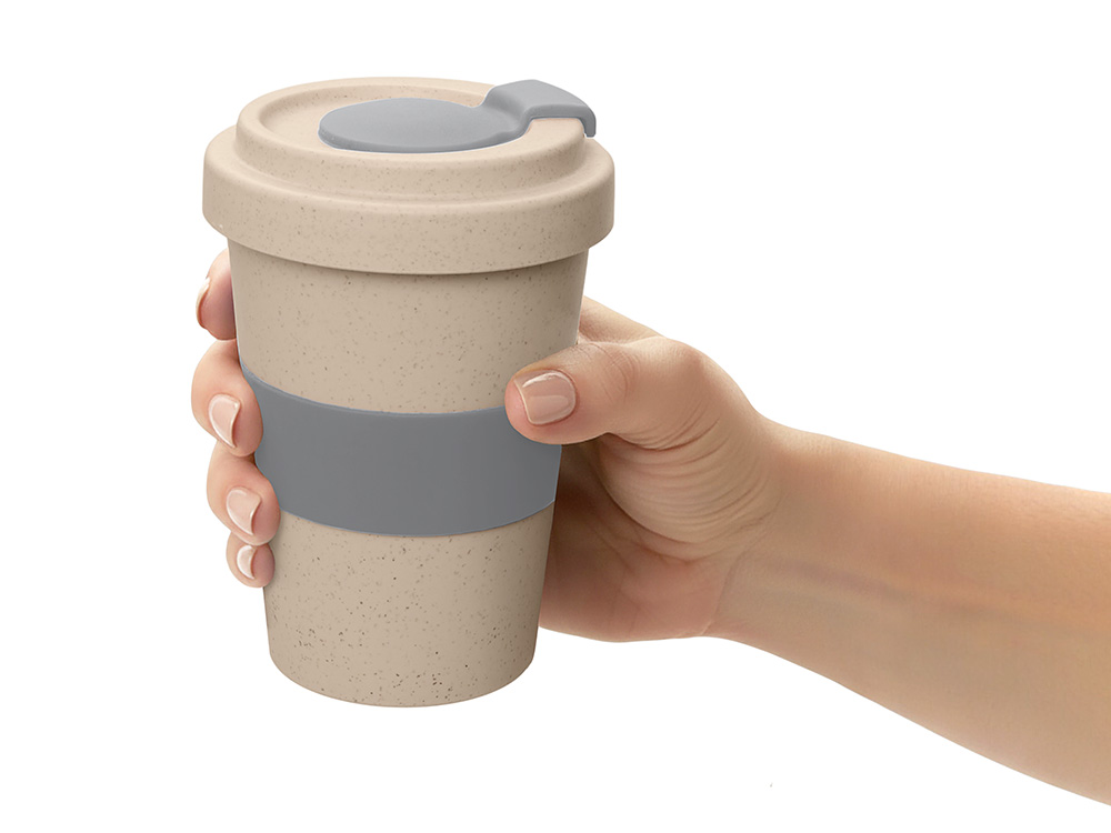 Стакан из пшеничного волокна Flava, серый-5