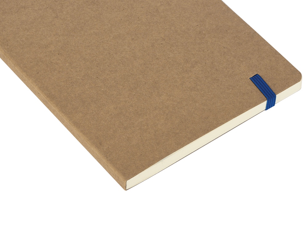 Блокнот Sevilia Soft, гибкая обложка из крафта A5, 80 листов, крафтовый/синий-3